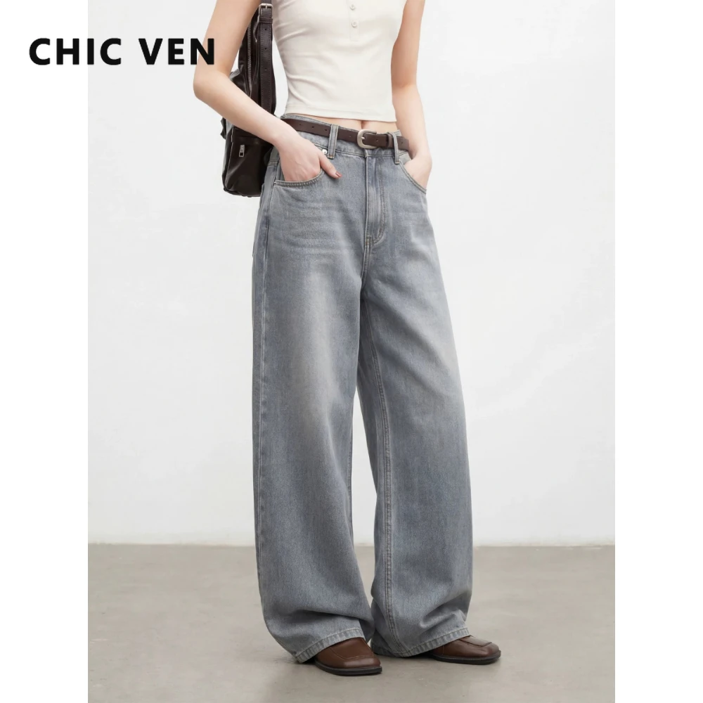 CHIC VEN New Women Jeans Loose Casual Retro Washed Elastic Straight Leg Denim Pant Gray Female Trousers Spring Summer 2026
CHIC VEN New Women Jeans Loose Casual Retro Washed Elastic Straight Leg Denim Pant Gray Female Trousers Spring Summer 2026
