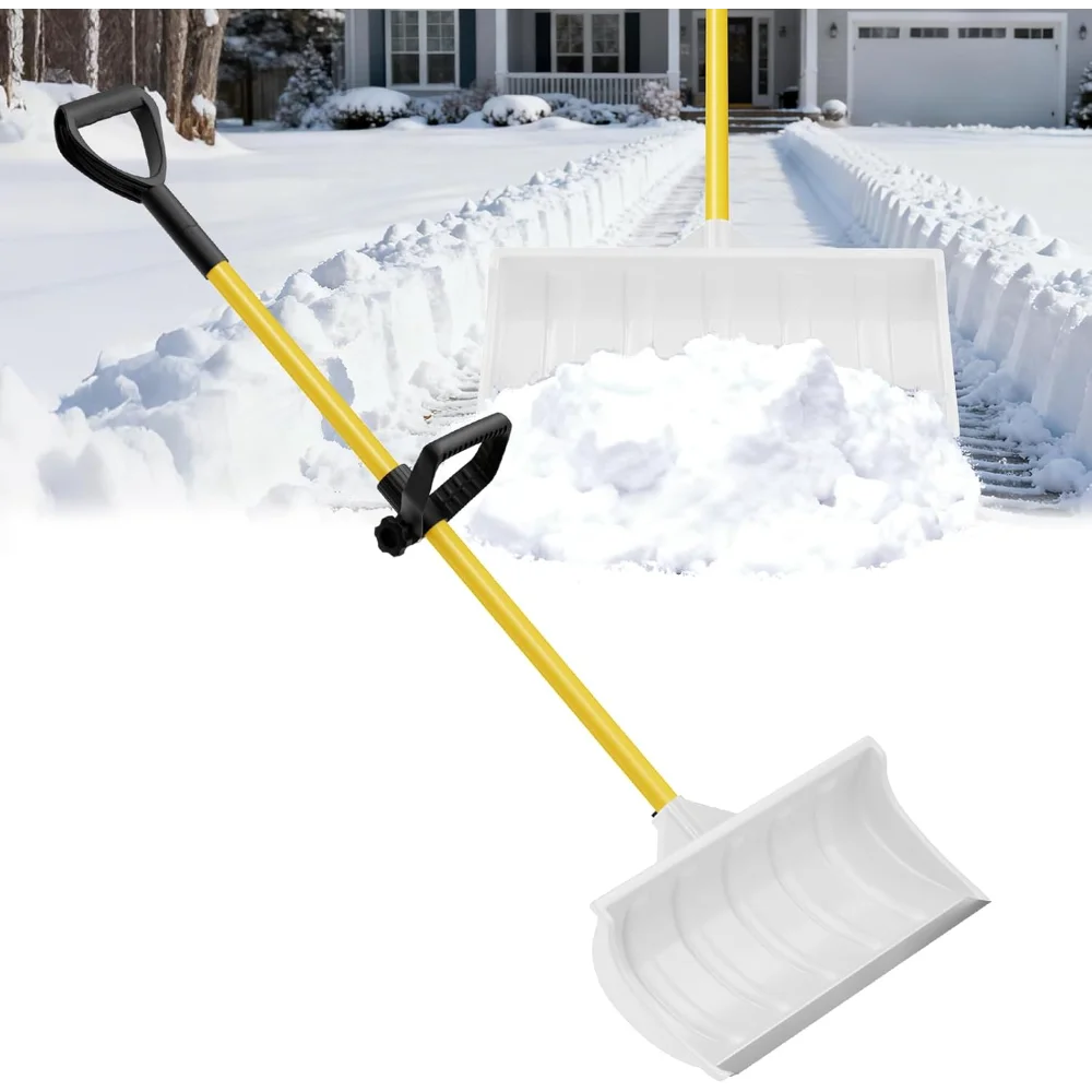 58" Snow Pusher Shovel, Ergonomic Dual D-Handles with UHMW Blade for Driveways
58" Snow Pusher Shovel, Ergonomic Dual D-Handles with UHMW Blade for Driveways