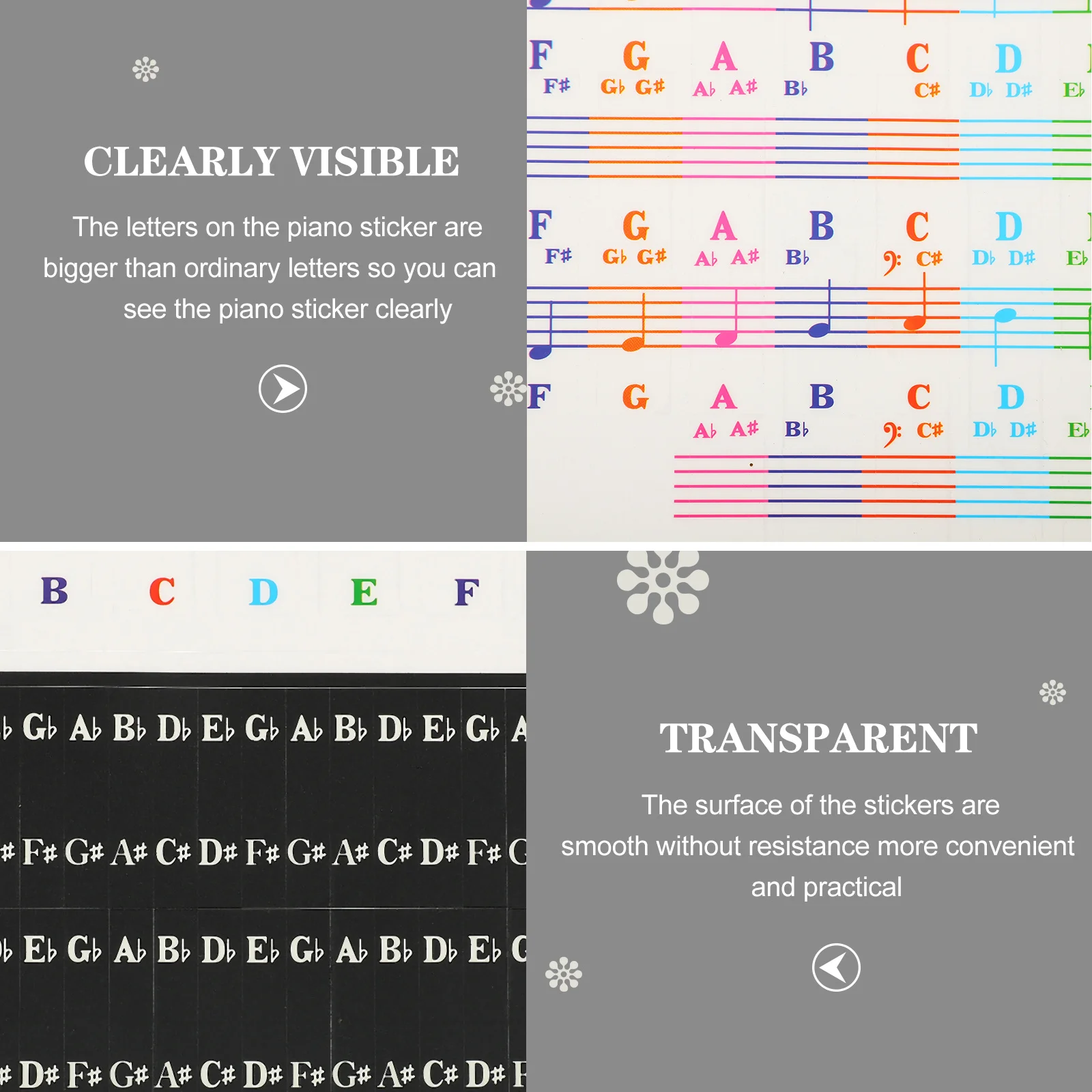 1Set Piano Keyboard Sticker Labels Fine Workmanship Lightweight Easy to Use for Beginners Music Instrument Supplies
1Set Piano Keyboard Sticker Labels Fine Workmanship Lightweight Easy to Use for Beginners Music Instrument Supplies