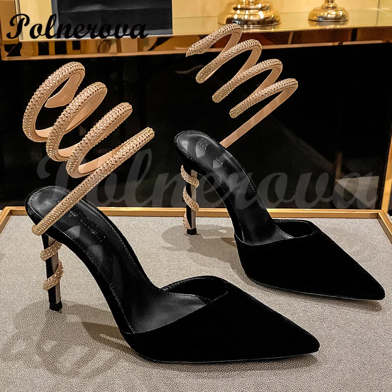 Snake-Shaped Diamond V-Neck High-Heeled Sandals Fashionable Mouth Toe Pointed Toe High Heels Stiletto Pumps Banquet Women Shoes
Snake-Shaped Diamond V-Neck High-Heeled Sandals Fashionable Mouth Toe Pointed Toe High Heels Stiletto Pumps Banquet Women Shoes