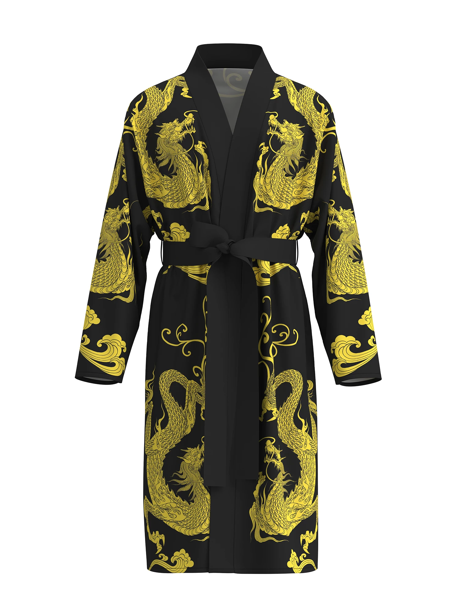 3D digital printing Chinese dragon comfortable skin-friendly nightgown men's long-sleeved thin bathrobe home fun
3D digital printing Chinese dragon comfortable skin-friendly nightgown men's long-sleeved thin bathrobe home fun