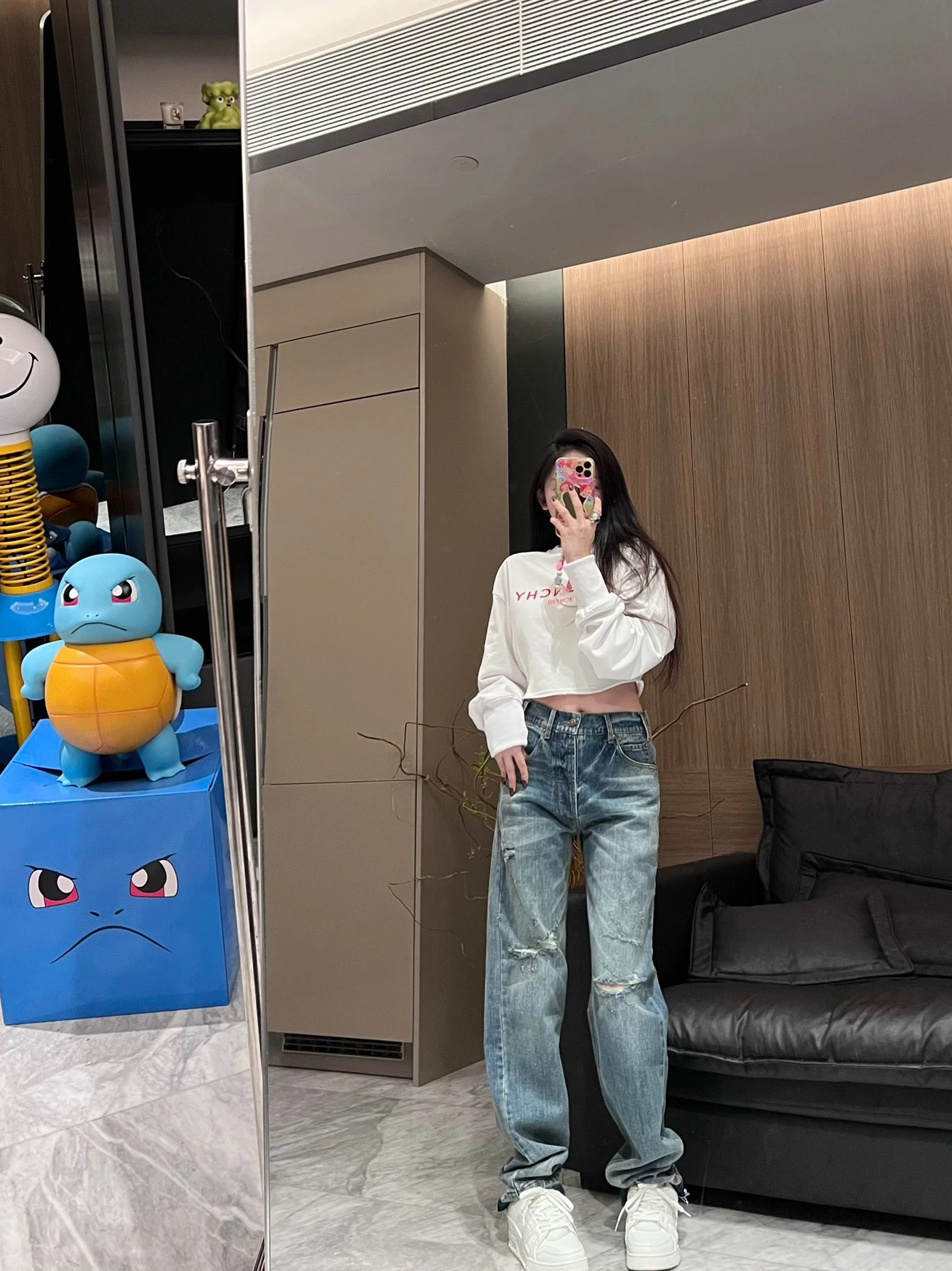 Casual Vintage Ripped Straight Leg Jeans Ele Versatile Loose Fit Spring New Sle Ladies Cotton Zipper l Waist
Casual Vintage Ripped Straight Leg Jeans Ele Versatile Loose Fit Spring New Sle Ladies Cotton Zipper l Waist