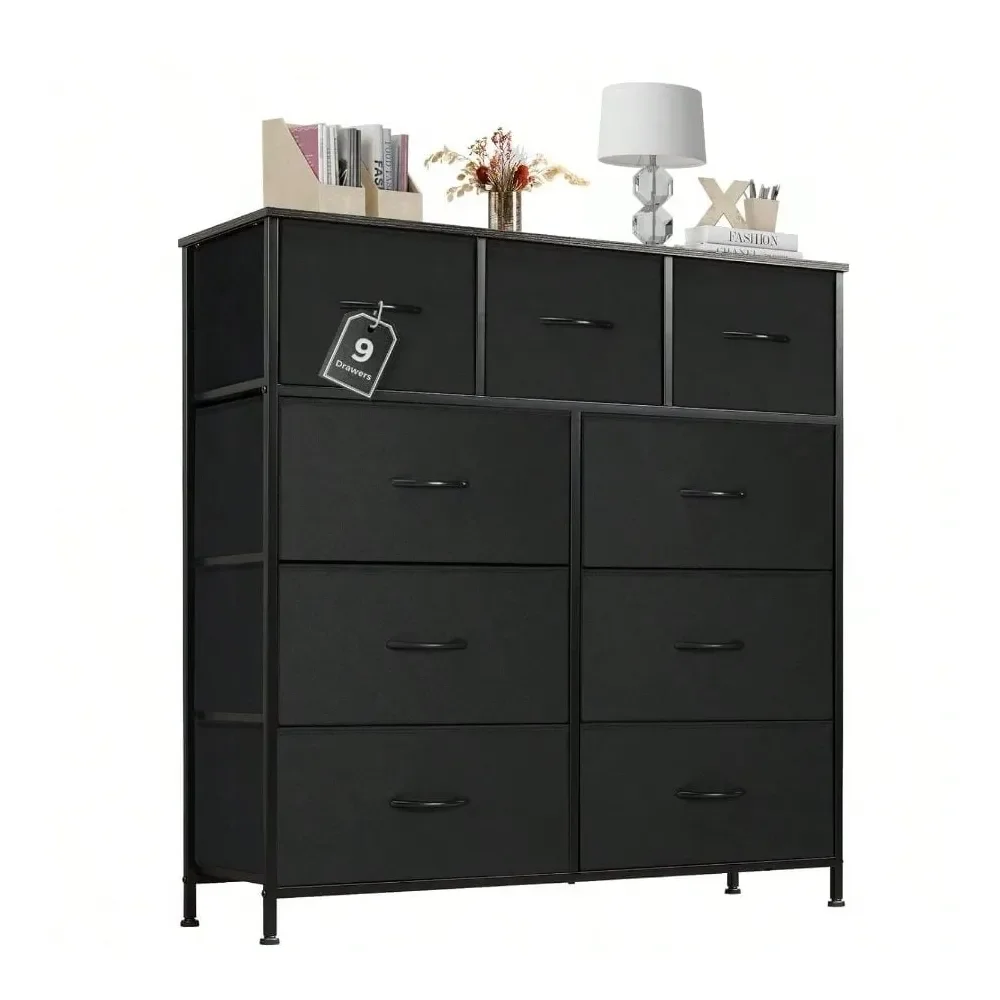 Bedroom With 9 Drawers, AntiTip Tall Fabric Chests Storage Organizer Tower Furniture With Wooden Top Metal Frame Clothes, Close
Bedroom With 9 Drawers, AntiTip Tall Fabric Chests Storage Organizer Tower Furniture With Wooden Top Metal Frame Clothes, Close
