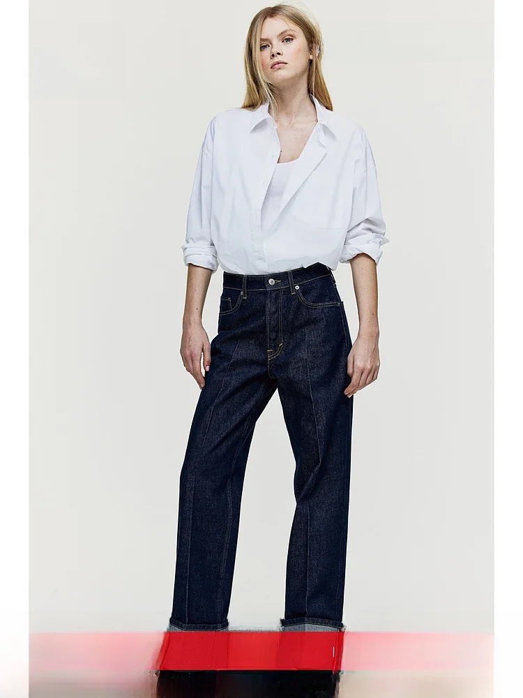 Джинсы Slim Fit с 5 карманами, средней посадкой, прямые, длинные, простого дизайна, женские, H&M, 100% хлопок
Джинсы Slim Fit с 5 карманами, средней посадкой, прямые, длинные, простого дизайна, женские, H&M, 100% хлопок