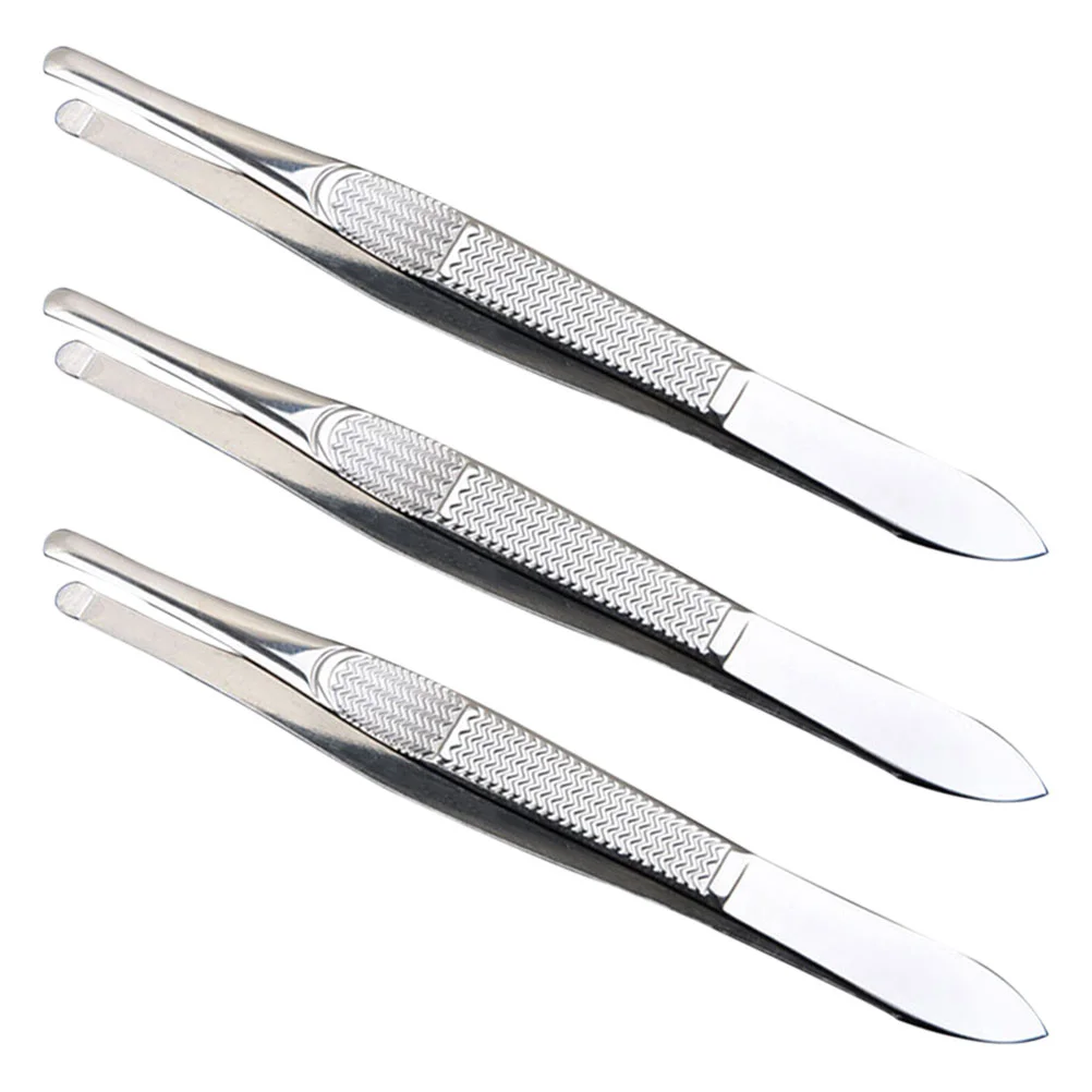 3pcs Eyebrow Tweezers Stainless Plucking Small Silver Facial Hair Clip for WomenEyelash Professional Tool Makeup
3pcs Eyebrow Tweezers Stainless Plucking Small Silver Facial Hair Clip for WomenEyelash Professional Tool Makeup