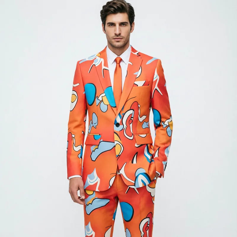 (Blazers + Pants ) Fashion Men 3D Digital Printed Suits , New Male Weddings, Dance , Parties, Performance Flower Dress Sets
(Blazers + Pants ) Fashion Men 3D Digital Printed Suits , New Male Weddings, Dance , Parties, Performance Flower Dress Sets
