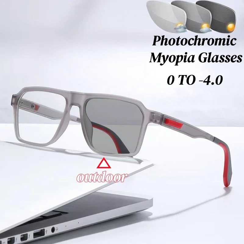 Sports Oversize Photochromic Myopia Glasses Trendy Square Color Changing Sunglasses for Men Women Fashion Near Sight Eyewear 
Sports Oversize Photochromic Myopia Glasses Trendy Square Color Changing Sunglasses for Men Women Fashion Near Sight Eyewear
