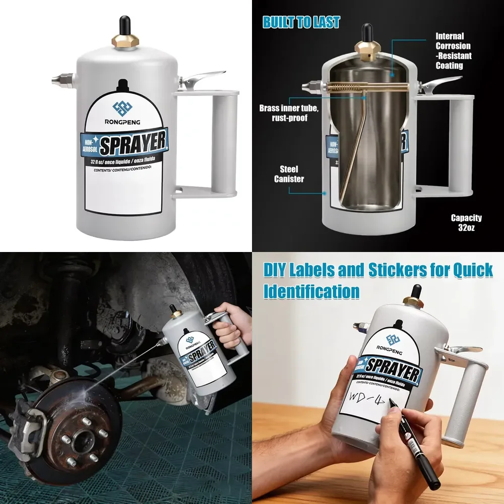 RONGPENG R8416 Hot Non-Aerosol Spot Sprayer Set for Oil,Solvent, Degreasers, Lubricants
RONGPENG R8416 Hot Non-Aerosol Spot Sprayer Set for Oil,Solvent, Degreasers, Lubricants