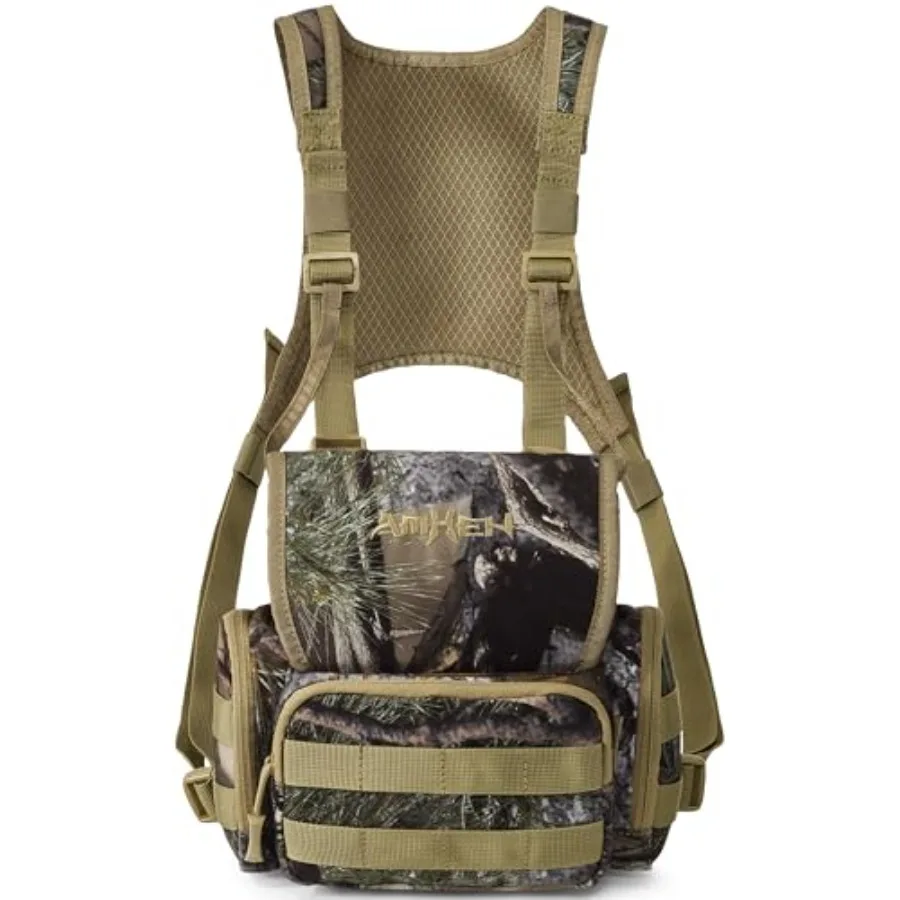 Binocular Harness Hunting Chest Pack - Branch Camo Silent Anti Glare Bino Bag with Binoculars Tether and Rangefinder Pocket for
Binocular Harness Hunting Chest Pack - Branch Camo Silent Anti Glare Bino Bag with Binoculars Tether and Rangefinder Pocket for