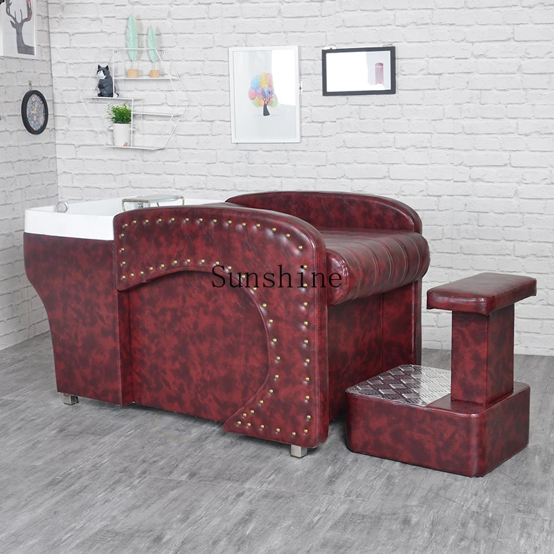 Hair salon special barber shop shampoo bed retro semi-reclining flush simple Thai massage
Hair salon special barber shop shampoo bed retro semi-reclining flush simple Thai massage