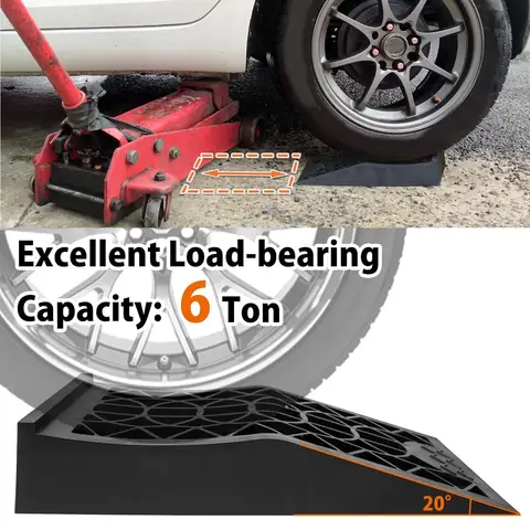 Car Service Ramp Car Ramps 12300 Lbs Load Capacity Enhanced Stability Anti Slip for Vehicle Maintenance and Safe Lifting