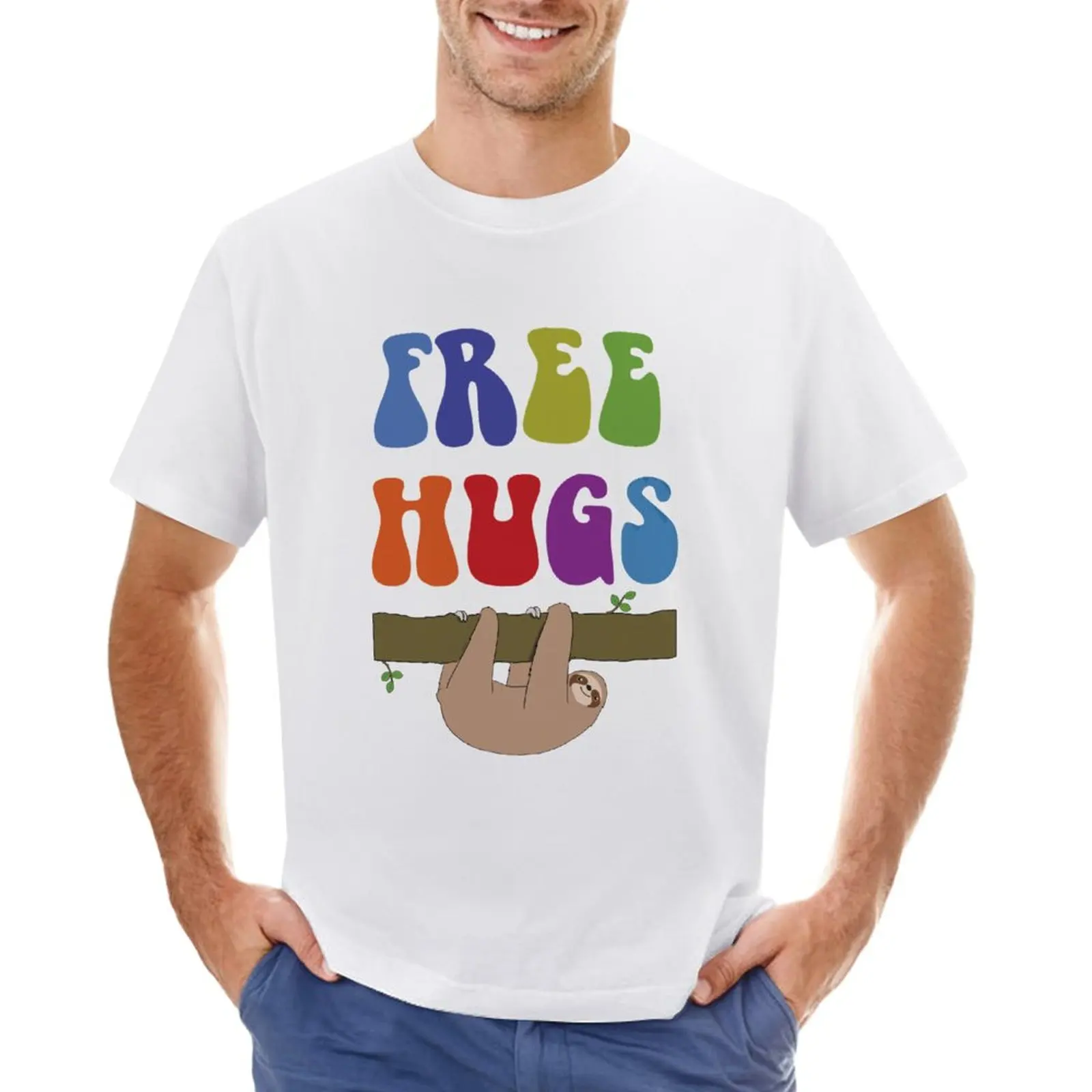 Free Hugs Sloth T-Shirt quick drying customs design your own mens plain t shirts
Free Hugs Sloth T-Shirt quick drying customs design your own mens plain t shirts
