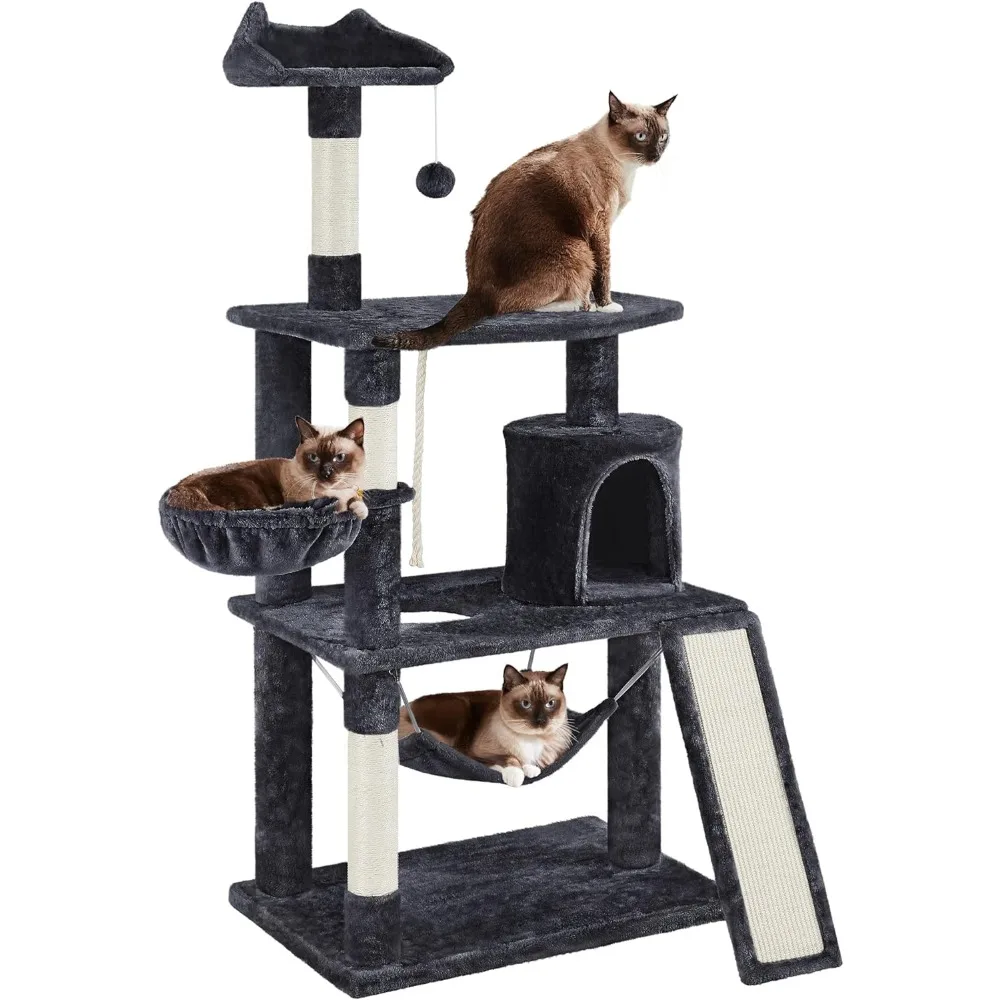 Yaheetech 63.5in Multi-Level Cat Tree Tower Condo with Scratching Posts, Platform & Hammock, Cat Activity Center Play Furniture
Yaheetech 63.5in Multi-Level Cat Tree Tower Condo with Scratching Posts, Platform & Hammock, Cat Activity Center Play Furniture