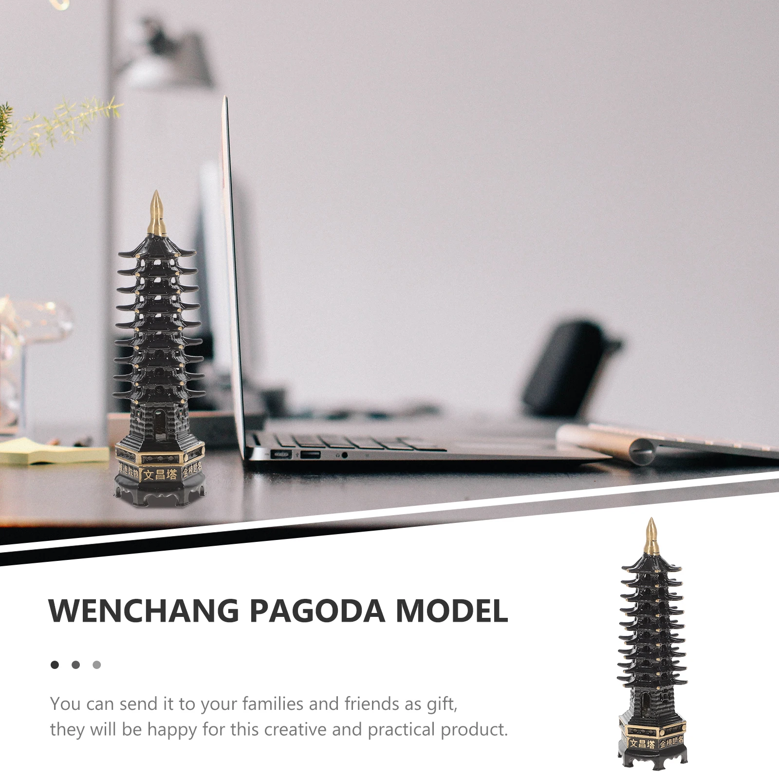 Retro Wenchang Pagoda Decor Metal Desktop Ornament Copper Craft Home Office Bar Table Decor Tower Statue Vintage Architecture
Retro Wenchang Pagoda Decor Metal Desktop Ornament Copper Craft Home Office Bar Table Decor Tower Statue Vintage Architecture