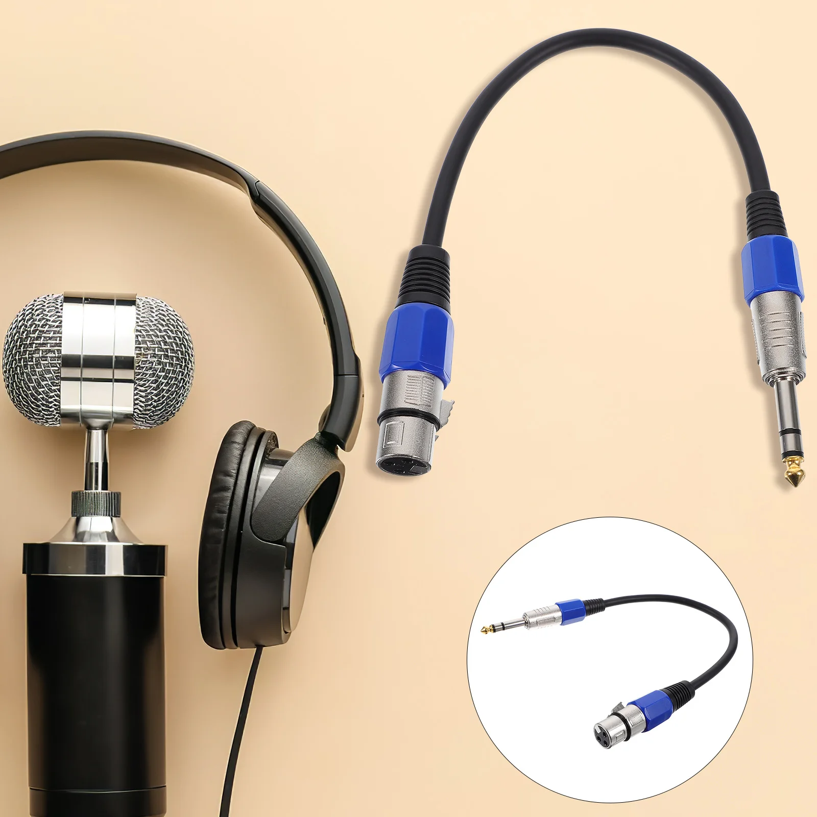 2Pcs Xlr to 6.35mm Audio Adapter Cable Male to Female 0.35m Microphone Patch Cord Durable Stable Transmission Cable
2Pcs Xlr to 6.35mm Audio Adapter Cable Male to Female 0.35m Microphone Patch Cord Durable Stable Transmission Cable
