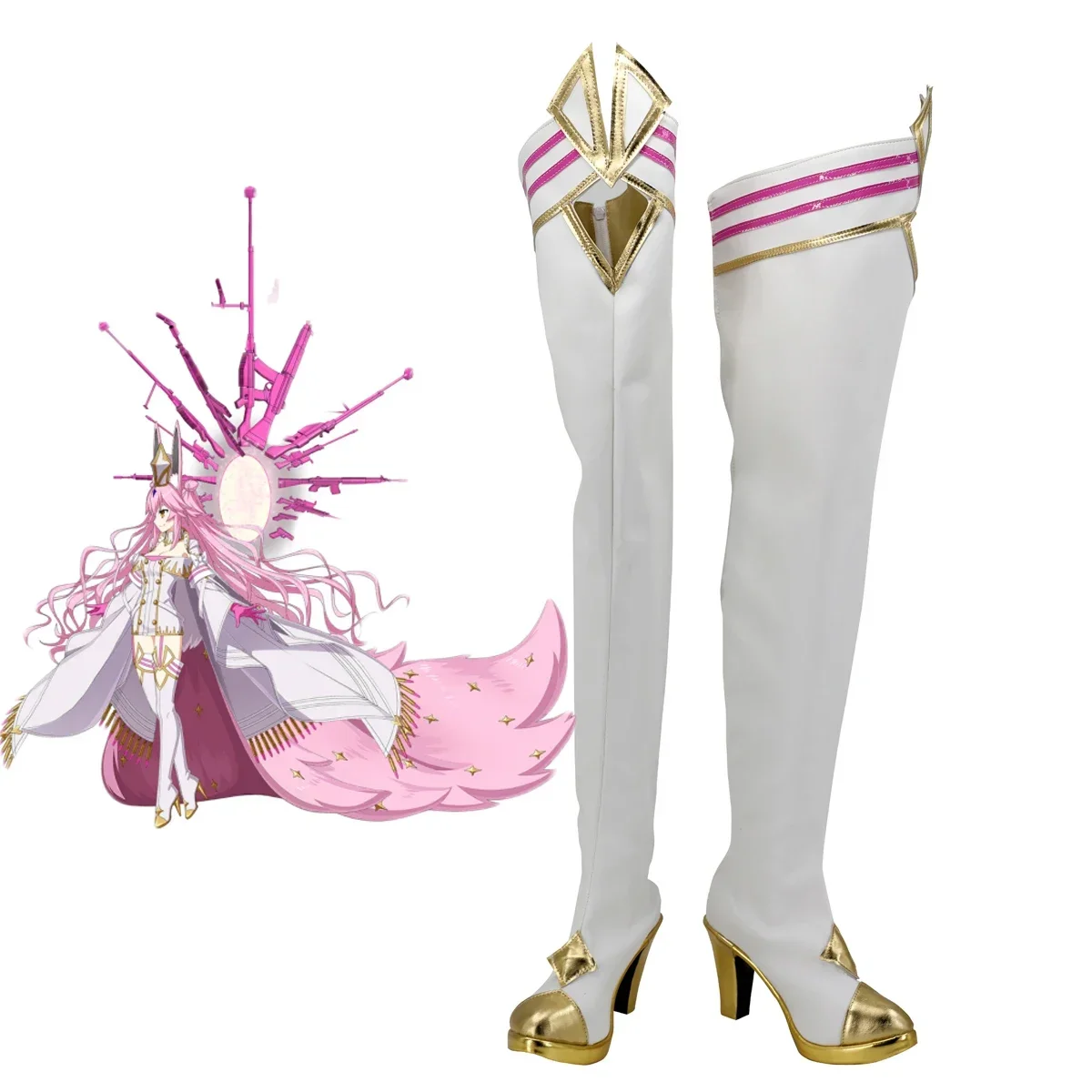 FGO Fate Koyanskaya of Light Cosplay Shoes High Heel Long Boots Custom Made Any Size
FGO Fate Koyanskaya of Light Cosplay Shoes High Heel Long Boots Custom Made Any Size