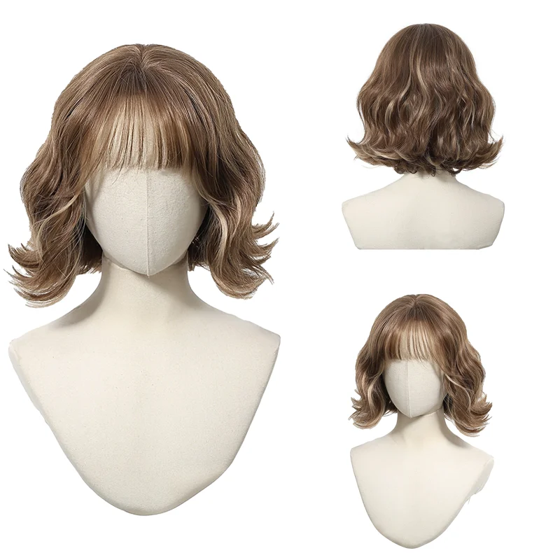 Natural Looking Ombre Light Brown to Blonde Wavy Bob Wig with Air Bangs Soft Heat Resistant Synthetic Wig For Women Daily Wear
Natural Looking Ombre Light Brown to Blonde Wavy Bob Wig with Air Bangs Soft Heat Resistant Synthetic Wig For Women Daily Wear
