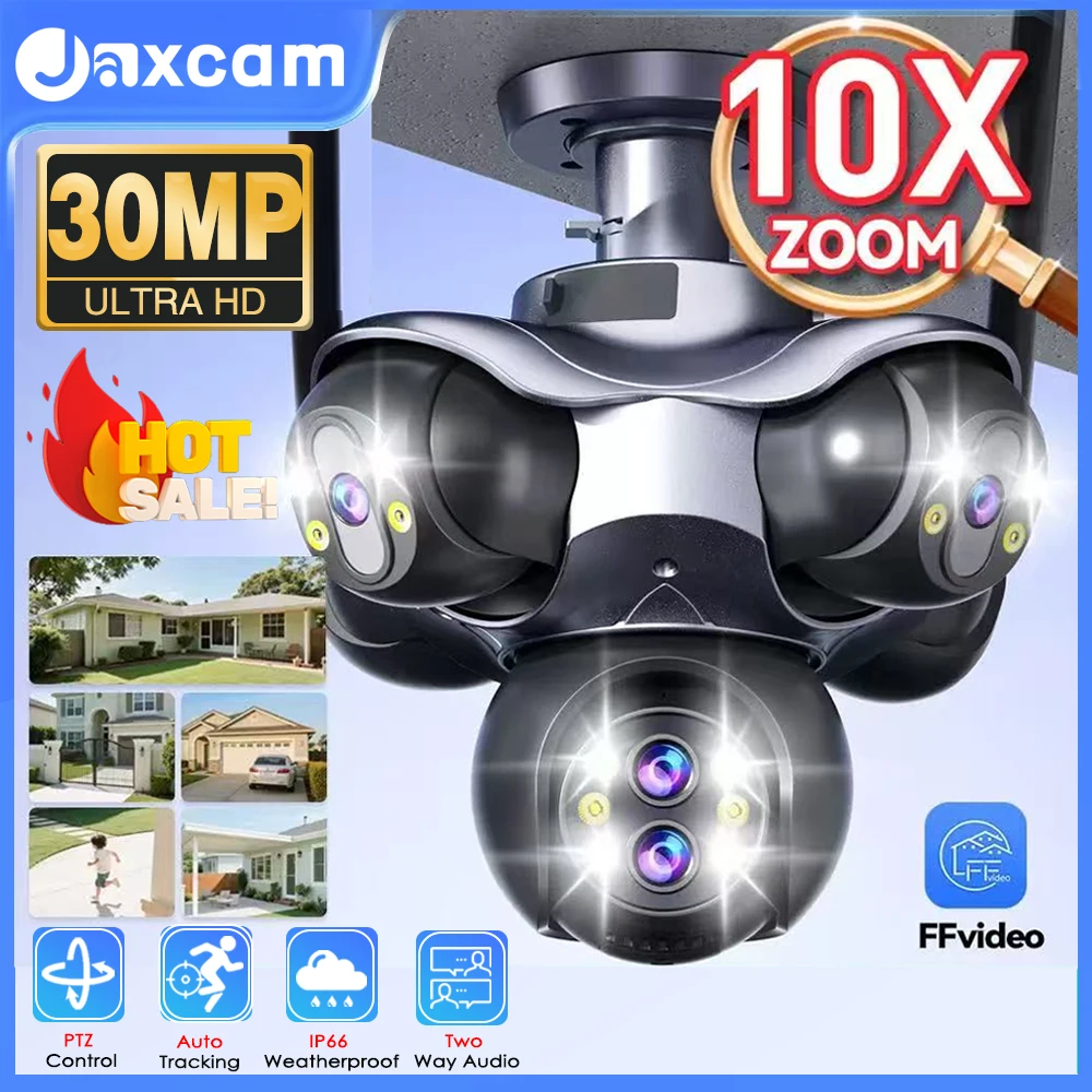 30-мегапиксельная Wi-Fi IP-камера с 10-кратным зумом, 5 экранов, 6 объективов, уличная беспроводная PTZ-камера безопасности, камера видеонаблюдения с автоматическим отслеживанием
30-мегапиксельная Wi-Fi IP-камера с 10-кратным зумом, 5 экранов, 6 объективов, уличная беспроводная PTZ-камера безопасности, камера видеонаблюдения с автоматическим отслеживанием