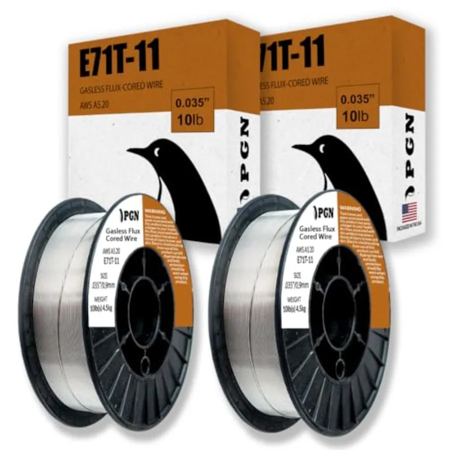 2 Pack PGN Flux Core Welding Wire - E71T-11.035 Inch, 10 Pound Spool - Gasless Mild Steel Welding Wire with Low Splatter - For
2 Pack PGN Flux Core Welding Wire - E71T-11.035 Inch, 10 Pound Spool - Gasless Mild Steel Welding Wire with Low Splatter - For