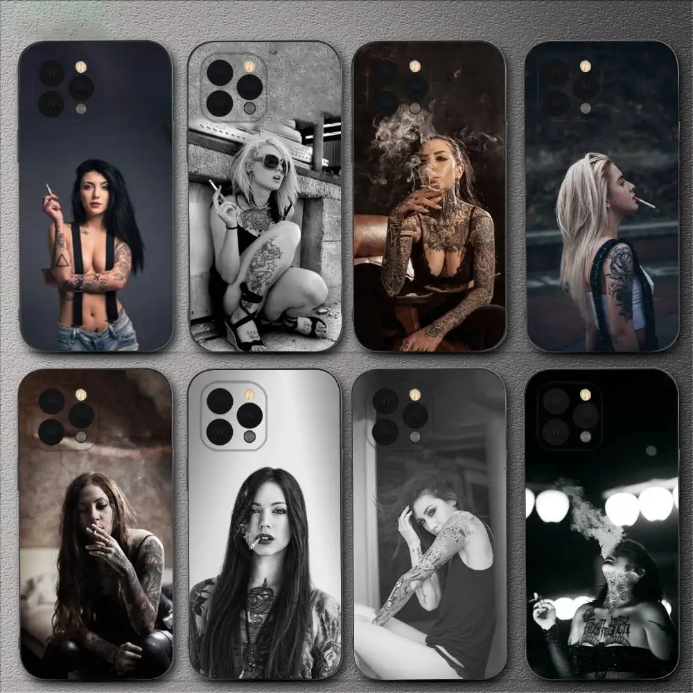 Sexy Smoking Tattoo Girl Phone Case For iPhone 16,15,14,13,12,11,XS,XR,X,8,7,Pro,Max,Plus,mini Silicone Black Cover
Sexy Smoking Tattoo Girl Phone Case For iPhone 16,15,14,13,12,11,XS,XR,X,8,7,Pro,Max,Plus,mini Silicone Black Cover