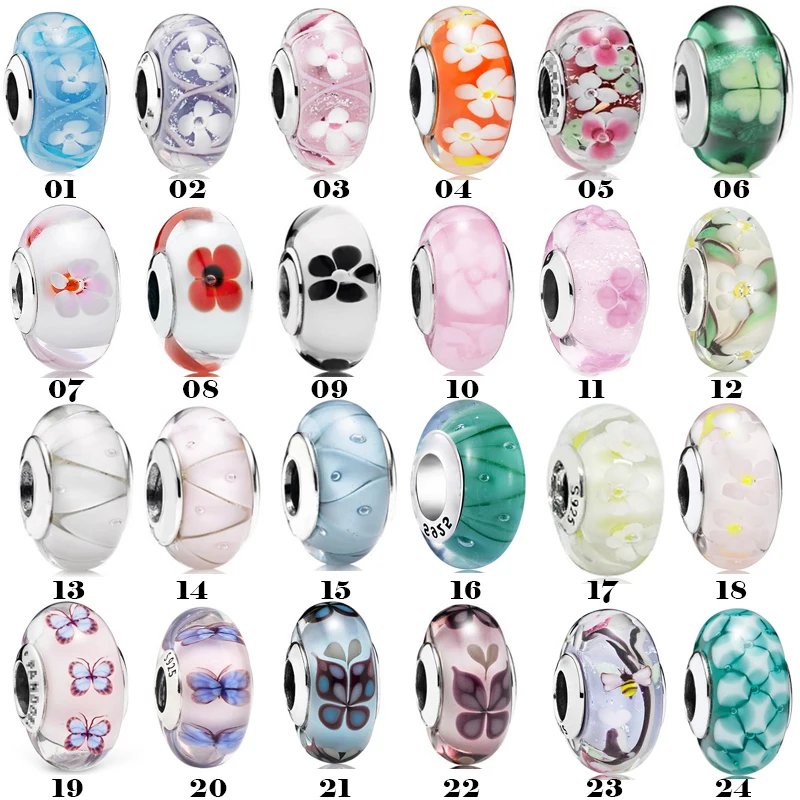 925 Silver Flower Butterfly Clover Glass Beads Glass Beads Suitable for Original Pandora Bracelet Jewelry Gifts
925 Silver Flower Butterfly Clover Glass Beads Glass Beads Suitable for Original Pandora Bracelet Jewelry Gifts