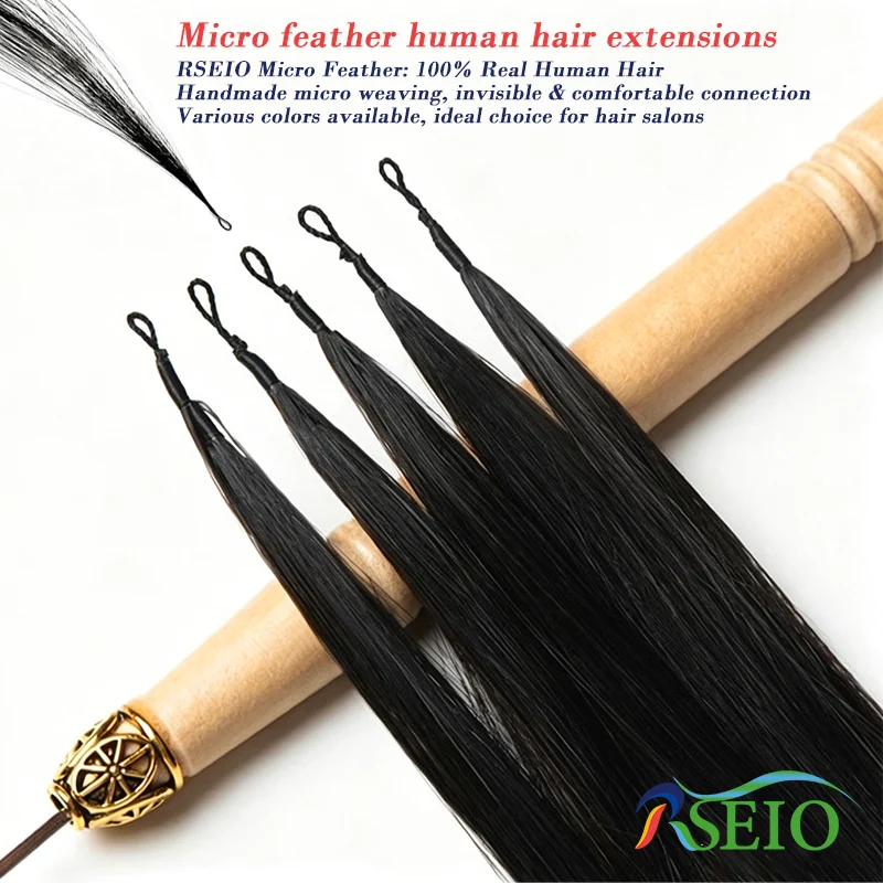 RSEIO Feather New Hair Extensions Straight Natural Real Human Hair Microring Hair Extensions 0.8g/Strand Brown Blonde 613Color
RSEIO Feather New Hair Extensions Straight Natural Real Human Hair Microring Hair Extensions 0.8g/Strand Brown Blonde 613Color