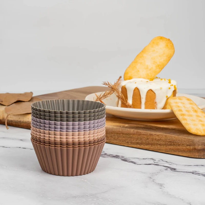 4/8/12pcs Muffin Silicone Cup Liners Cupcake Mold High Temperature Resistant Reusable Baking Wedding Birthday Party Decorations
4/8/12pcs Muffin Silicone Cup Liners Cupcake Mold High Temperature Resistant Reusable Baking Wedding Birthday Party Decorations