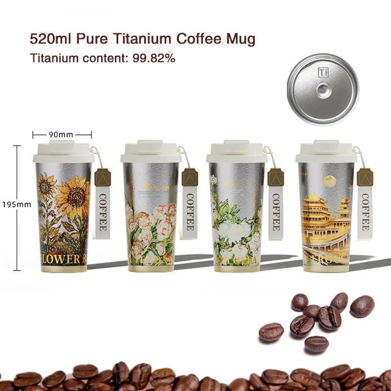 520ml Pure Titanium Coffee Mug, Double Wall Vacuum Car Cup Leakproof,Ice/Heat Retention Tumbler Gift for Men Women Travel
520ml Pure Titanium Coffee Mug, Double Wall Vacuum Car Cup Leakproof,Ice/Heat Retention Tumbler Gift for Men Women Travel
