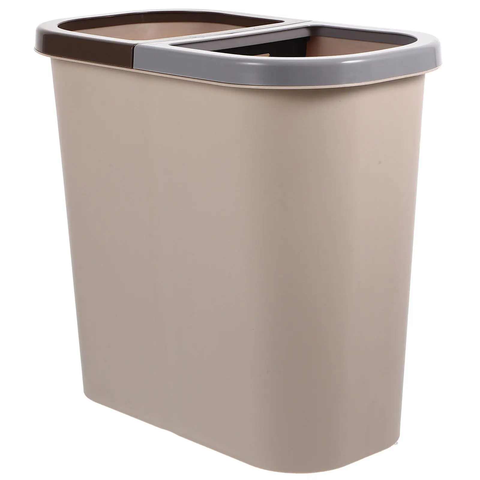 Plastic Dual Compartment Trash Can Compact Space Saving Garbage Bin with Wide Mouth for Dry Wet Waste Home Office School Use
Plastic Dual Compartment Trash Can Compact Space Saving Garbage Bin with Wide Mouth for Dry Wet Waste Home Office School Use