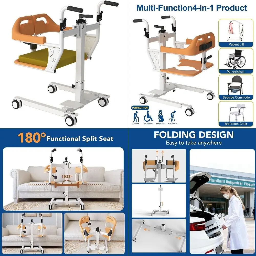 Lift Transfer Nursing Lift Wheelchair, Toilet Transport Bathroom Shower Chair with Wheels for Handicap Elderly Seniors Without
Lift Transfer Nursing Lift Wheelchair, Toilet Transport Bathroom Shower Chair with Wheels for Handicap Elderly Seniors Without
