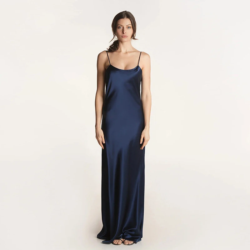 19Mm Silk Maxi Dress 100% Mulberry Silk Luxurious Women'S Evening Dresses 2025 Summmer Long Women'S Summer Dress
19Mm Silk Maxi Dress 100% Mulberry Silk Luxurious Women'S Evening Dresses 2025 Summmer Long Women'S Summer Dress