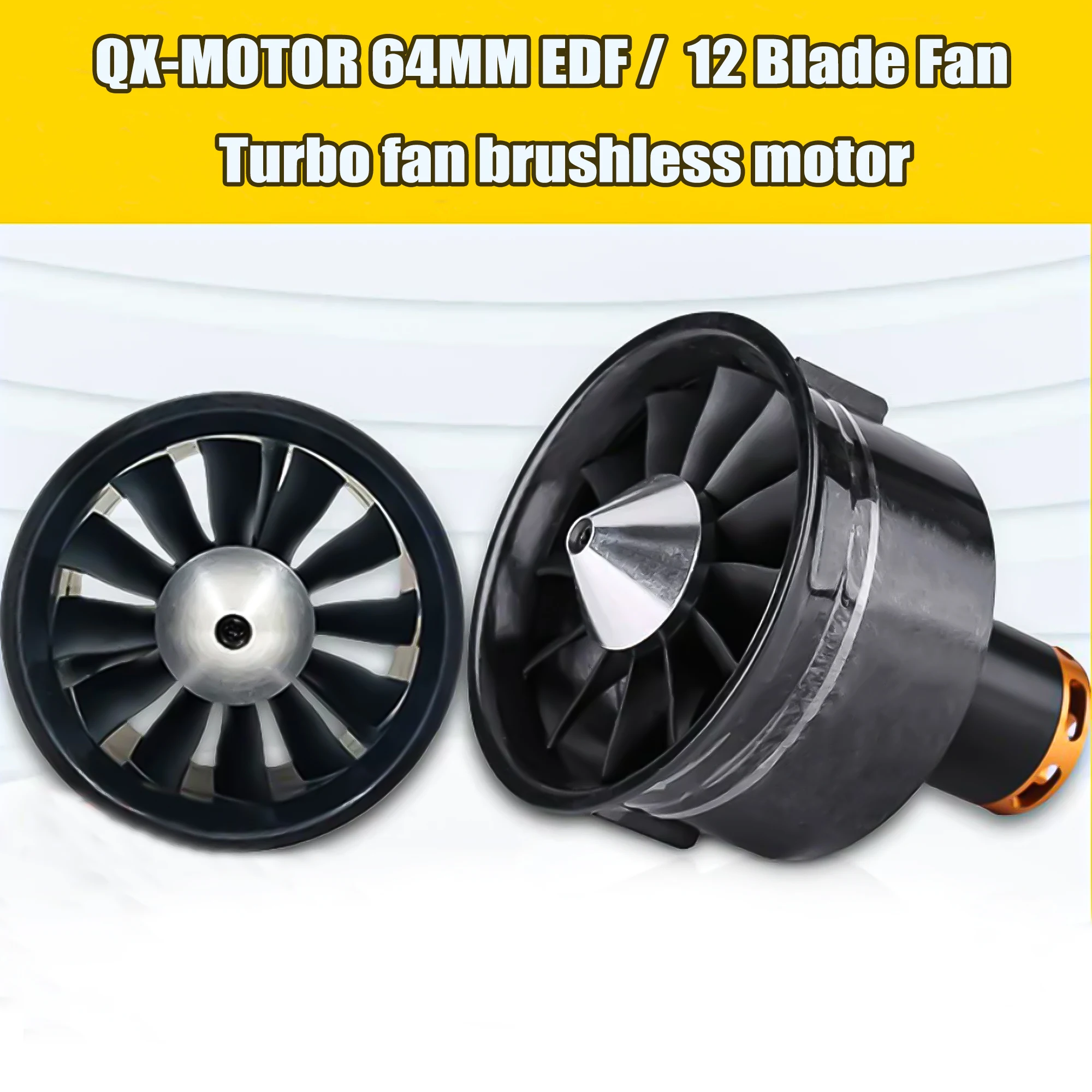QX-MOTOR 64MM EDF 12 Blade Fan CW CCW
QX-MOTOR 64MM EDF 12 Blade Fan CW CCW