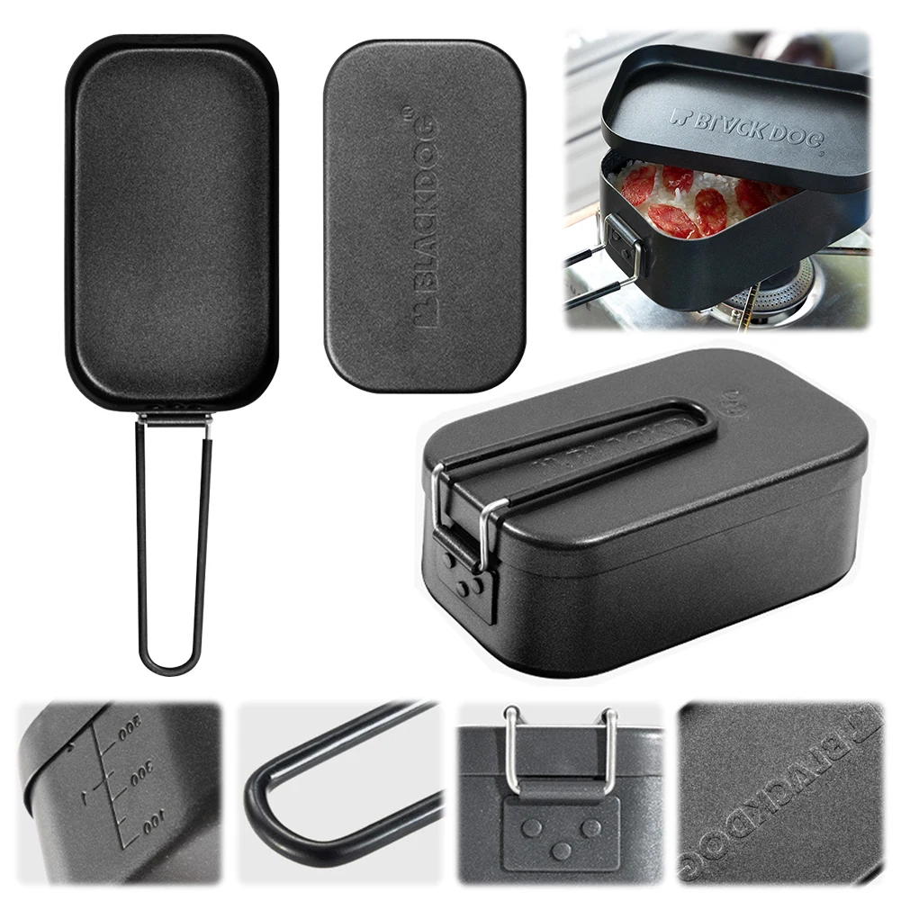 800ml Camping Lunch Box with Folding Handle Picnic Lunch Box Aluminum Alloy Cooking Food Container Camping Travel Cookware
800ml Camping Lunch Box with Folding Handle Picnic Lunch Box Aluminum Alloy Cooking Food Container Camping Travel Cookware