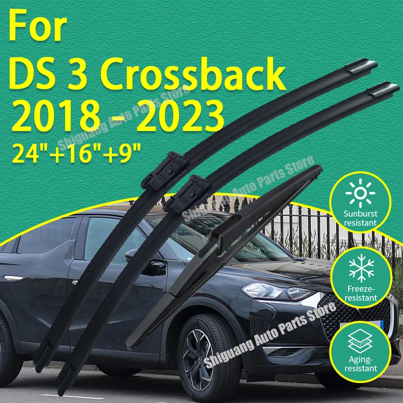 Front Rear Silicone Coating Wipers for DS 3 Crossback 2018 - 2023 Car Wiper Windshield Windscreen Blades Accessories 2022 2021
Front Rear Silicone Coating Wipers for DS 3 Crossback 2018 - 2023 Car Wiper Windshield Windscreen Blades Accessories 2022 2021