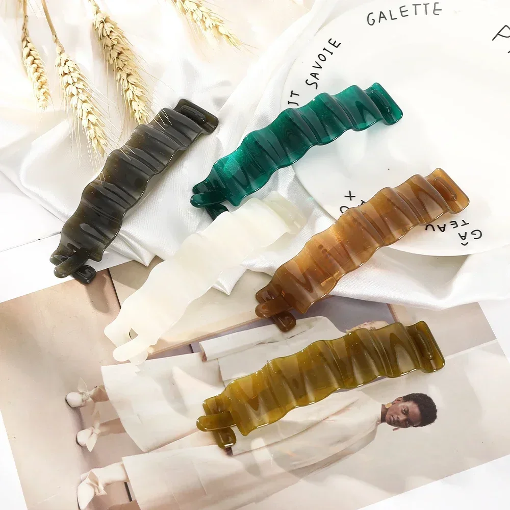 Korean Simple Ponytail Clip Jelly Color Hairpin Women Acrylic Wave Banana Clip Hairpin Ponytail Twist Clip Barrettes Headwear
Korean Simple Ponytail Clip Jelly Color Hairpin Women Acrylic Wave Banana Clip Hairpin Ponytail Twist Clip Barrettes Headwear