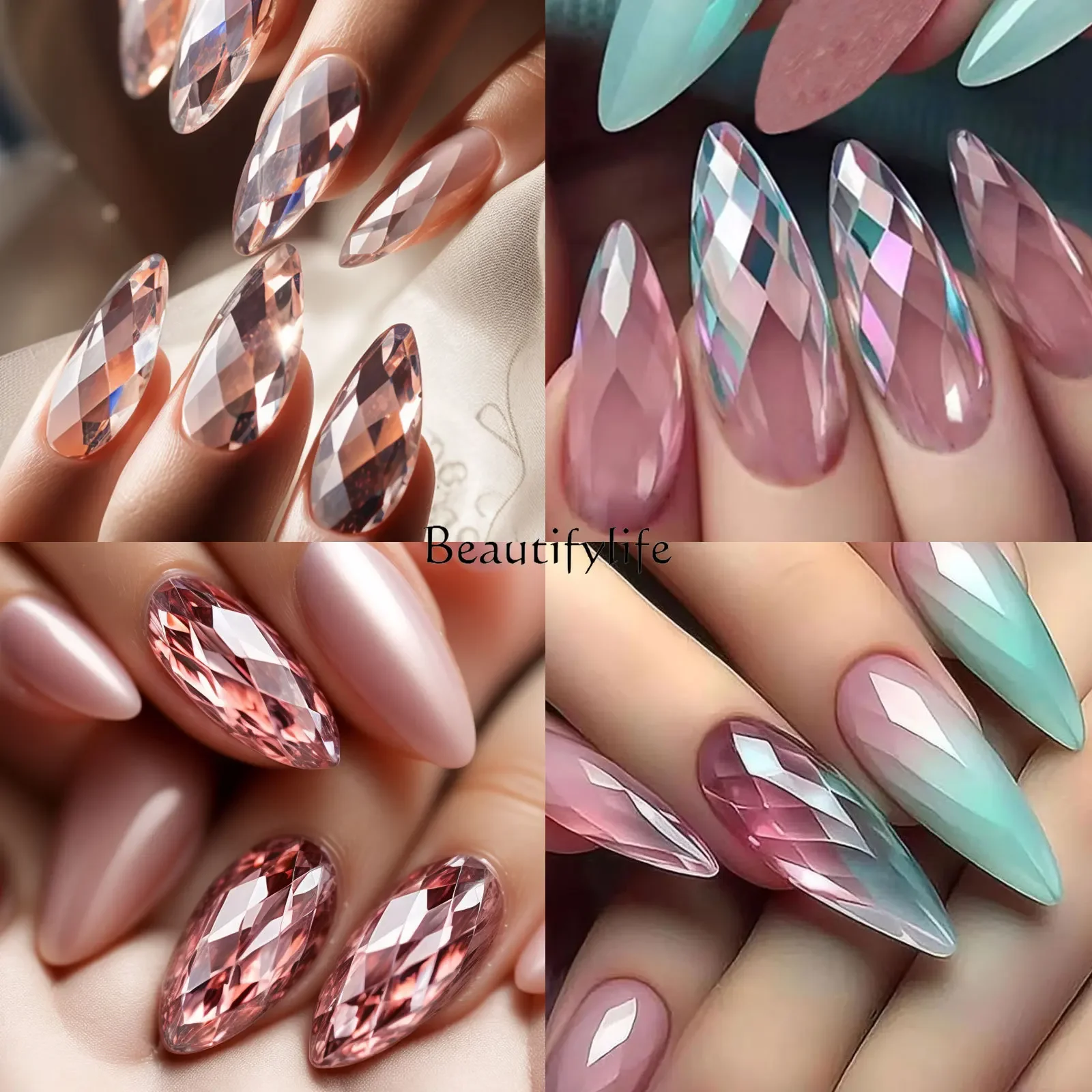 European and American Nail Art 3D Rhombus Almond Nail Wearing Nail Long Shaping
European and American Nail Art 3D Rhombus Almond Nail Wearing Nail Long Shaping