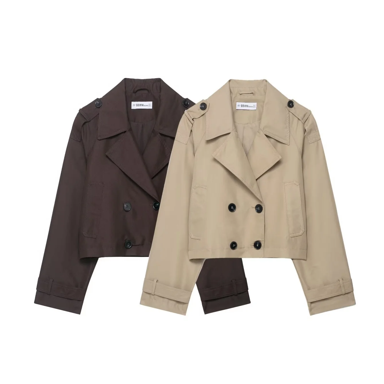 2025 Autumn New British Style Women's Fashion Double Breasted Short Coat Trench Turn-down Collar Long Sleeve Coats Vintage Femal
2025 Autumn New British Style Women's Fashion Double Breasted Short Coat Trench Turn-down Collar Long Sleeve Coats Vintage Femal