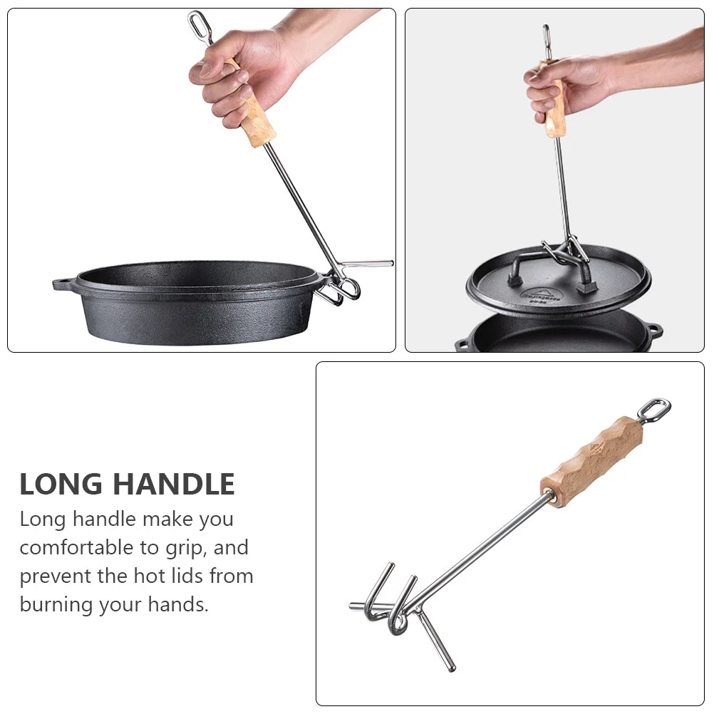 Stainless Steel Long Handle Heat Resistant Wood Handle Double Hooks Camping Cooking Outdoor Kitchen Pot Camping Oven Outdoor Pot
Stainless Steel Long Handle Heat Resistant Wood Handle Double Hooks Camping Cooking Outdoor Kitchen Pot Camping Oven Outdoor Pot