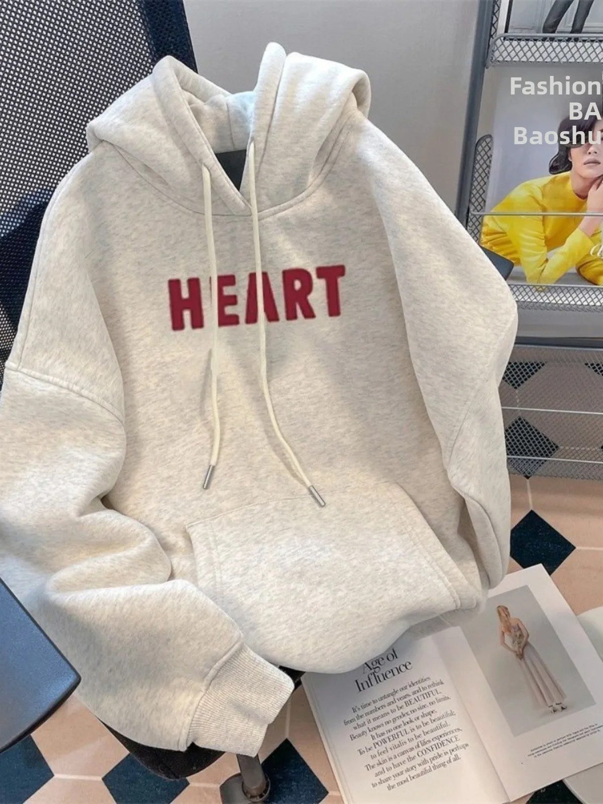 Trendy Student Hooded Letter Print Sweatshirt Women's Spring Autumn Winter Thickened Fleece Jacket Sweet Style Long Sleeve
Trendy Student Hooded Letter Print Sweatshirt Women's Spring Autumn Winter Thickened Fleece Jacket Sweet Style Long Sleeve