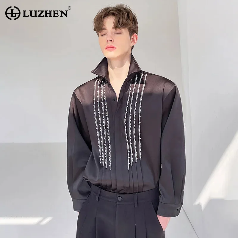 LUZHEN 2025 New Handsome Elegant Pearl Decorate Printed Long Sleeve Shirt Men's Fashion Luxury Social Casual Male Clothes JY3435
LUZHEN 2025 New Handsome Elegant Pearl Decorate Printed Long Sleeve Shirt Men's Fashion Luxury Social Casual Male Clothes JY3435