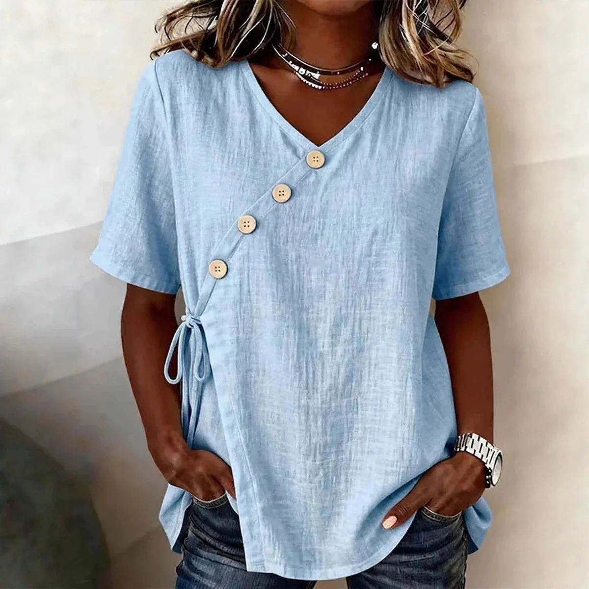 Solid Casual Loose Blouses For Women Fashion 2026 Summer Vintage Women Oversized Shirts And Blouses Elegant Youth Female Tops
Solid Casual Loose Blouses For Women Fashion 2026 Summer Vintage Women Oversized Shirts And Blouses Elegant Youth Female Tops