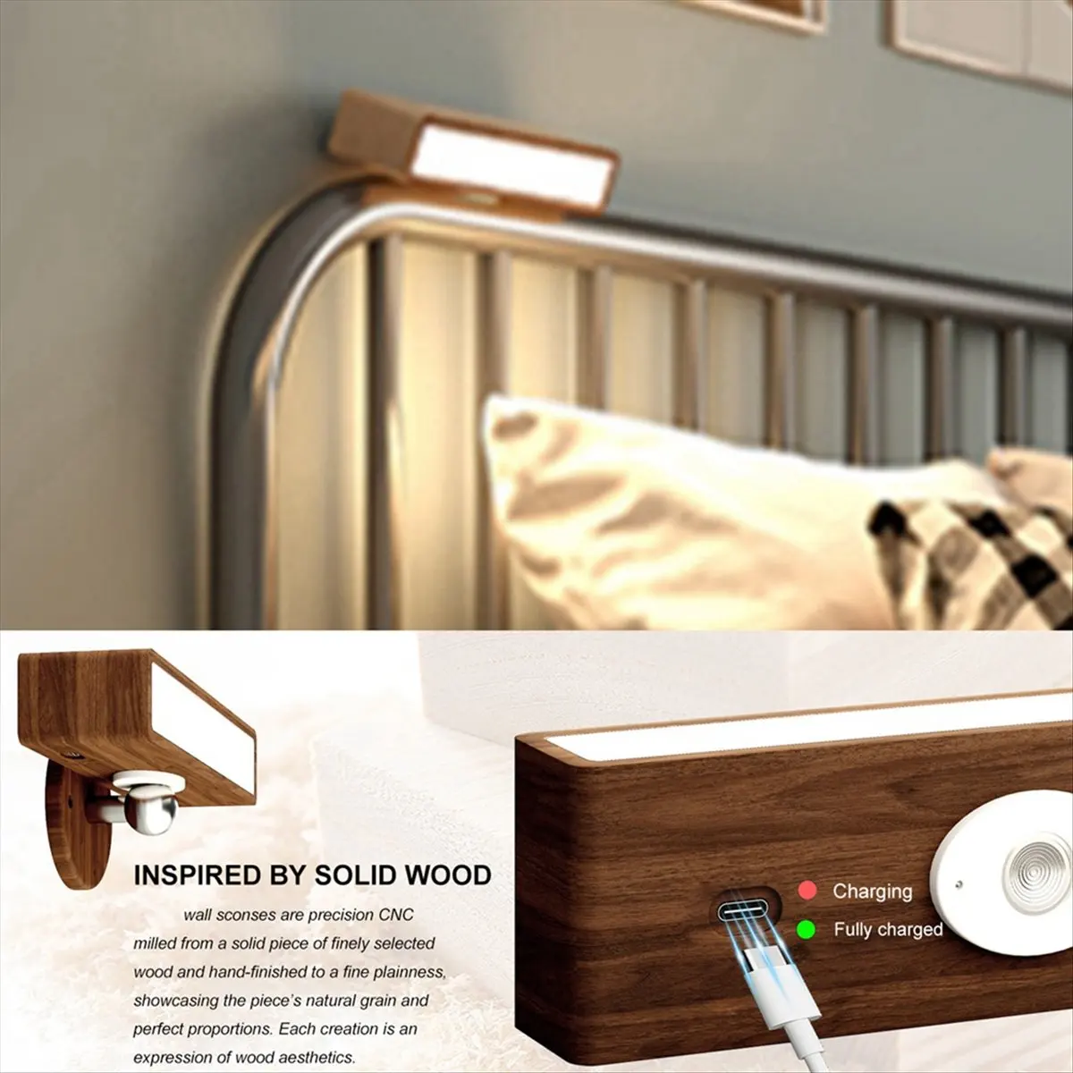 Перезаряжаемый настенный светильник для спальни, деревянный настенный светильник с регулируемой яркостью, беспроводной настенный светильник для спальни с 3 цветовыми температурами
Перезаряжаемый настенный светильник для спальни, деревянный настенный светильник с регулируемой яркостью, беспроводной настенный светильник для спальни с 3 цветовыми температурами