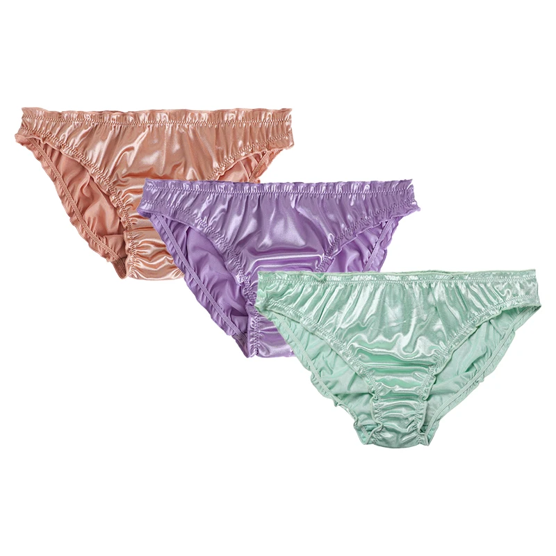 Women Underwear Sexy Super Stretch Satin Women's panties Low-Waist Satin Briefs Breathable And Comfortable Underpants Lingerie
Women Underwear Sexy Super Stretch Satin Women's panties Low-Waist Satin Briefs Breathable And Comfortable Underpants Lingerie
