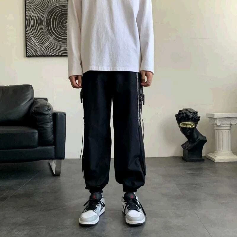 Брюки-карго в корейском стиле, унисекс, свободный крой, повседневные, широкие, прямые, укороченные, модные, универсальные, для мужчин и женщин
Брюки-карго в корейском стиле, унисекс, свободный крой, повседневные, широкие, прямые, укороченные, модные, универсальные, для мужчин и женщин