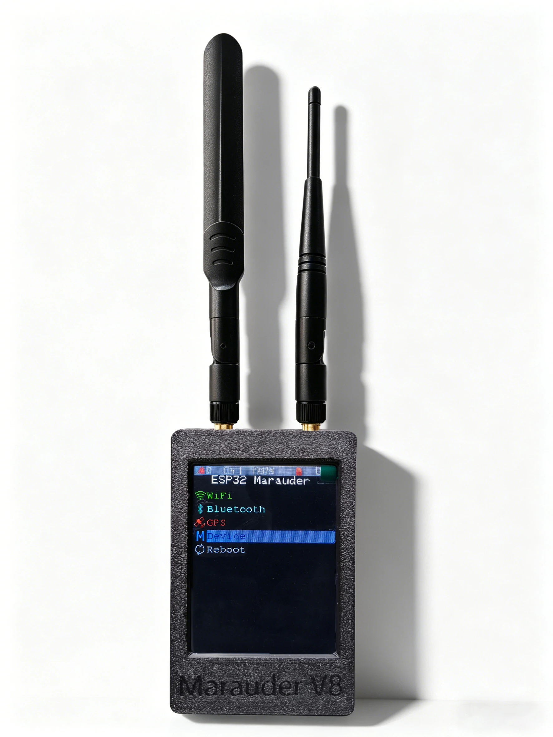 ESP32 Marauder V8 Device ESP32-C5 Dual Band WiFi, Bluetooth, GPS, Supports 2.4G&5G Signal For data analysis and penetration test
ESP32 Marauder V8 Device ESP32-C5 Dual Band WiFi, Bluetooth, GPS, Supports 2.4G&5G Signal For data analysis and penetration test
