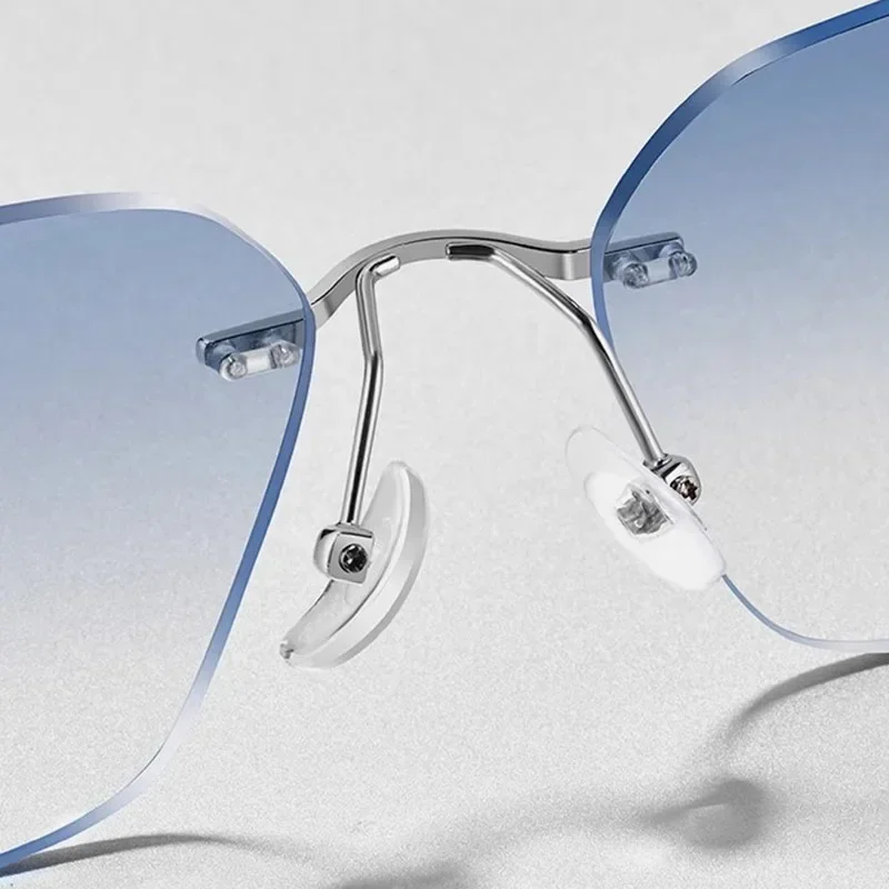 XUKA Blue Myopia Hyperopia Progressive Optical Prescription Glasses Gradient Eyeglasses Titanium Rimless Eyewear with Recipe
XUKA Blue Myopia Hyperopia Progressive Optical Prescription Glasses Gradient Eyeglasses Titanium Rimless Eyewear with Recipe