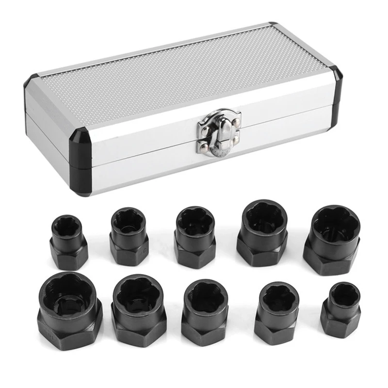 9-19mm Nut Screw Bolt Remover Kit Extractor Car Tool Drill Bits Set for Screwdriver Damaged Extractor Hand Tools Kit With Box
9-19mm Nut Screw Bolt Remover Kit Extractor Car Tool Drill Bits Set for Screwdriver Damaged Extractor Hand Tools Kit With Box