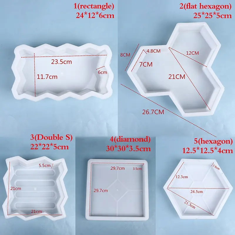 Plastic Brick Mold Paving Pavement Walkway Molds MEW DIY Path Maker Middle Of Hole Shape Garden Path Concrete
Plastic Brick Mold Paving Pavement Walkway Molds MEW DIY Path Maker Middle Of Hole Shape Garden Path Concrete