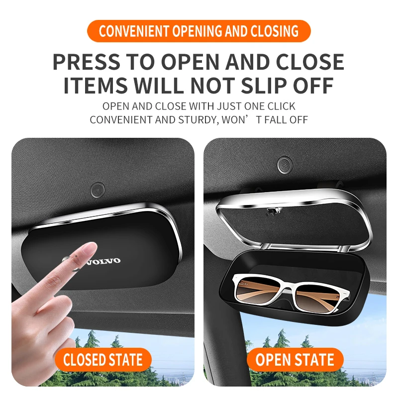Car Sun Visor Sunglasses Case for Volvo XC60 XC90 S60 S90, Eyeglasses Holder Storage Box Auto Interior Accessories
Car Sun Visor Sunglasses Case for Volvo XC60 XC90 S60 S90, Eyeglasses Holder Storage Box Auto Interior Accessories