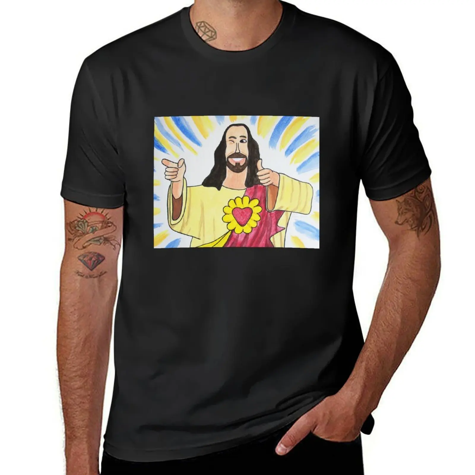 Buddy Christ watercolor painting T-Shirt aesthetic clothes tops mens graphic t-shirts funny
Buddy Christ watercolor painting T-Shirt aesthetic clothes tops mens graphic t-shirts funny